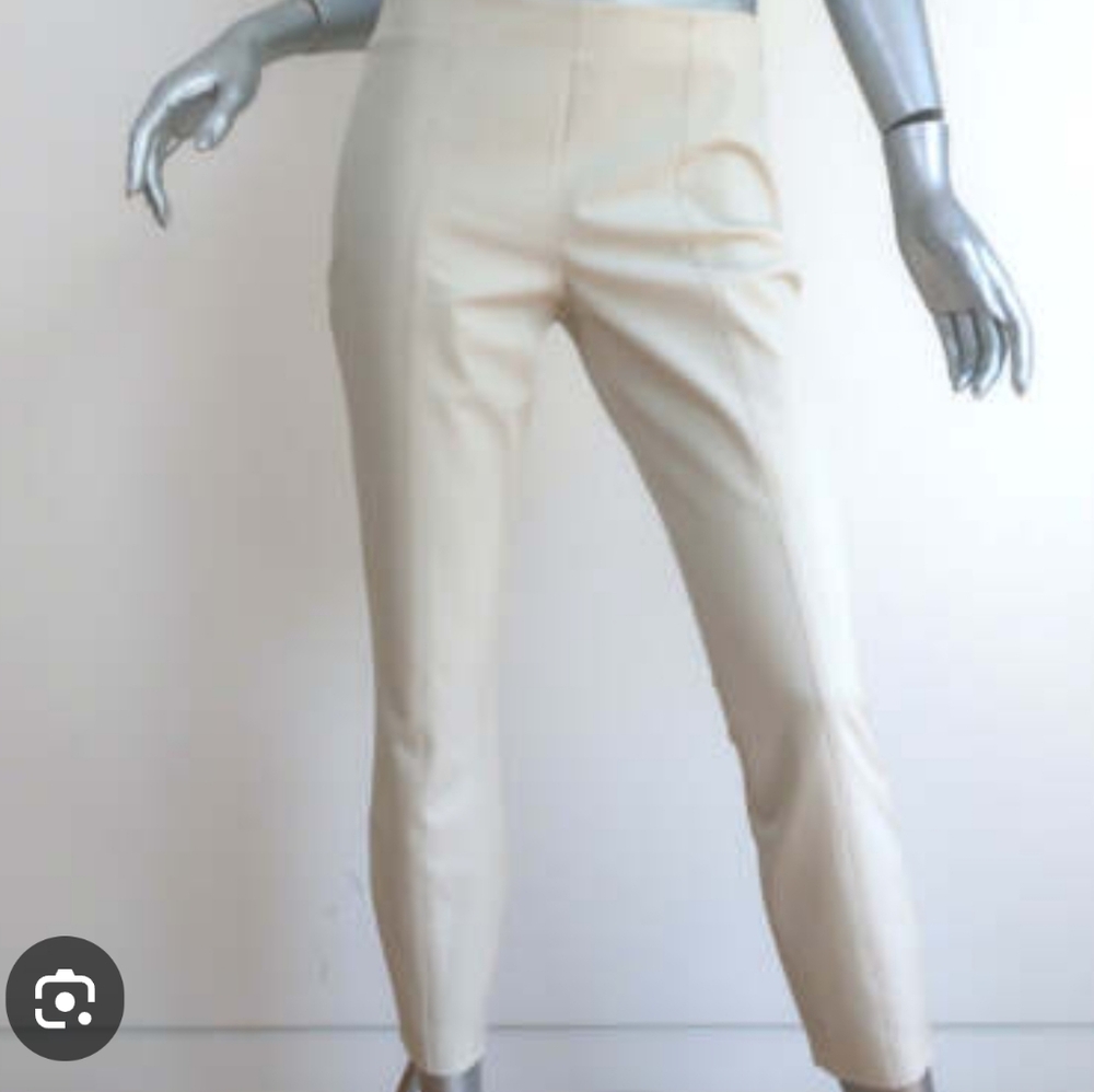 The Row Cream Cropped Ankle Pants